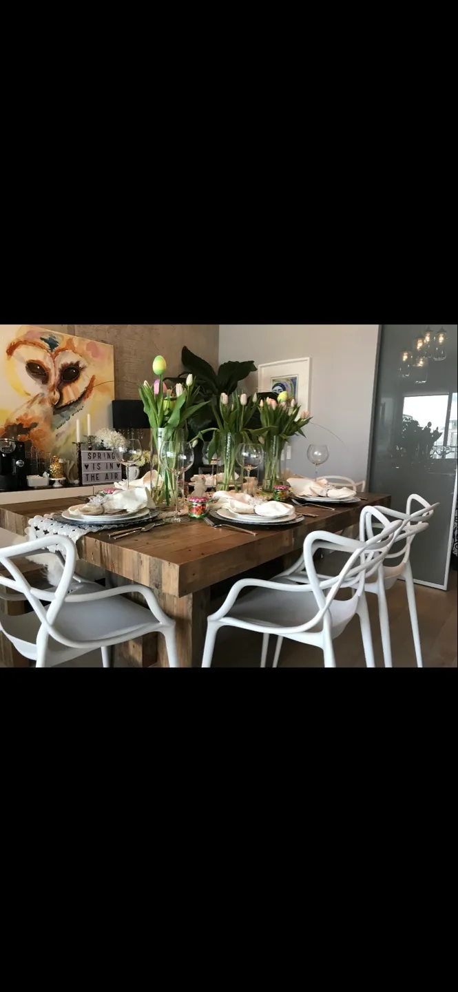 Set of Four White Chairs image indicator(2)