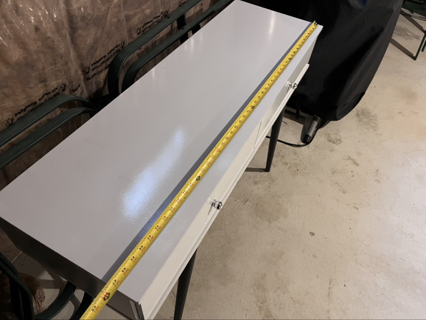 White & Black Two-Drawer Console Table - photo 4