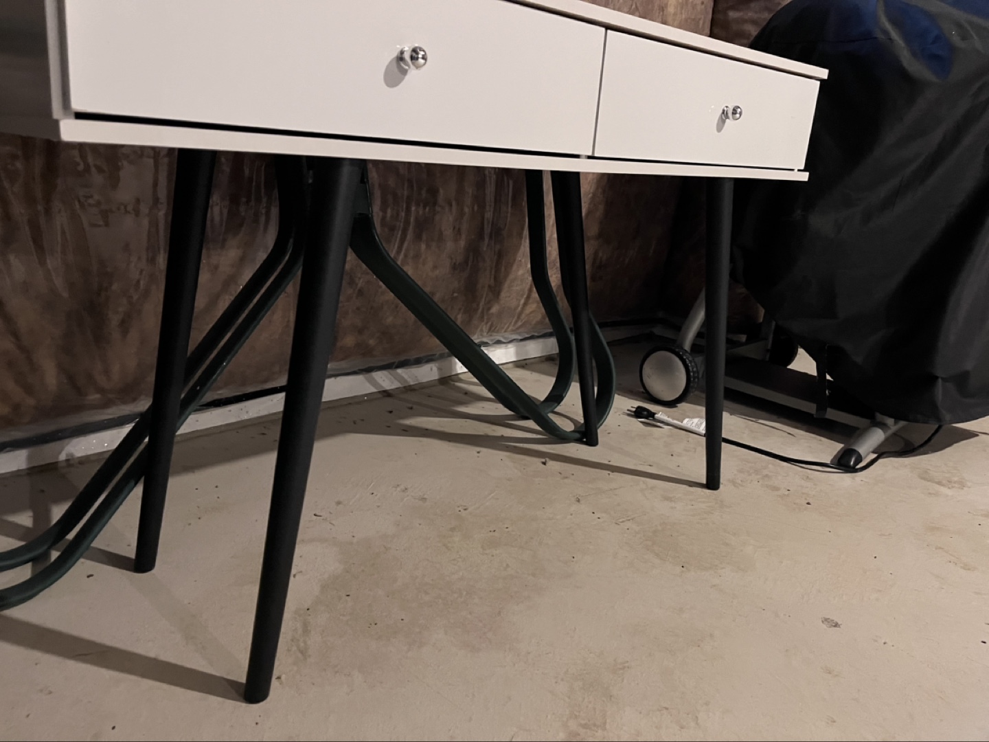 White & Black Two-Drawer Console Table - photo 3