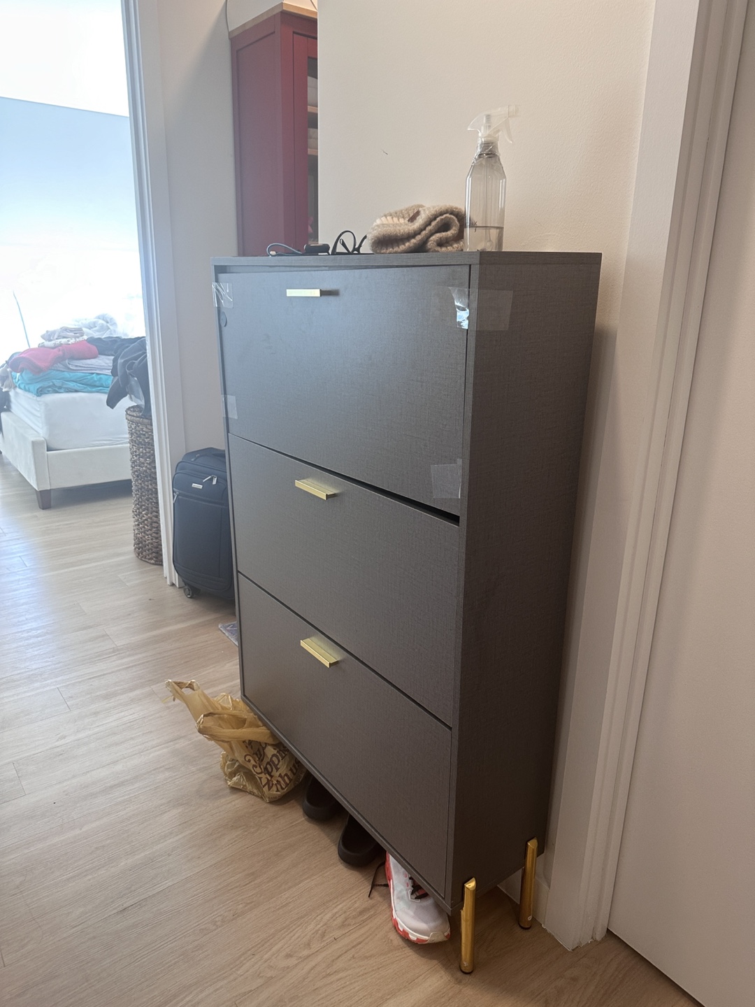Grey 3-Tier Shoe Cabinet - photo 4