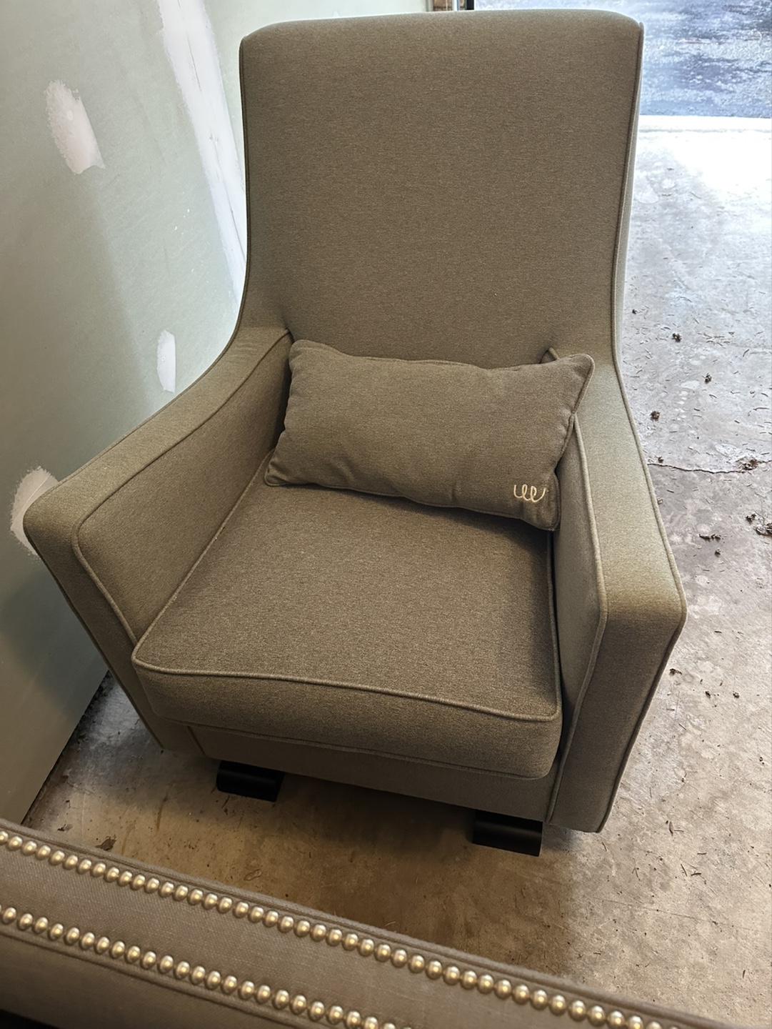 Glider Recliner Chair with Pillow