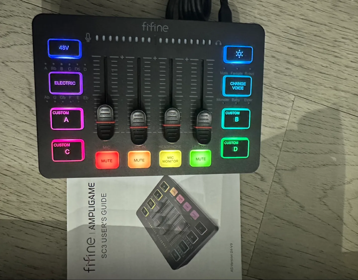 Fifine Ampligame Audio Mixer image indicator(5)