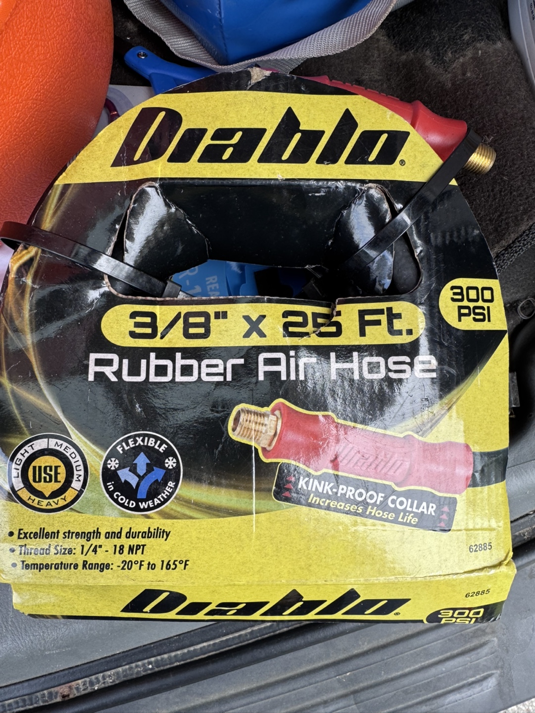 Diablo 3/8" x 25 ft. Rubber Air Hose - photo 2