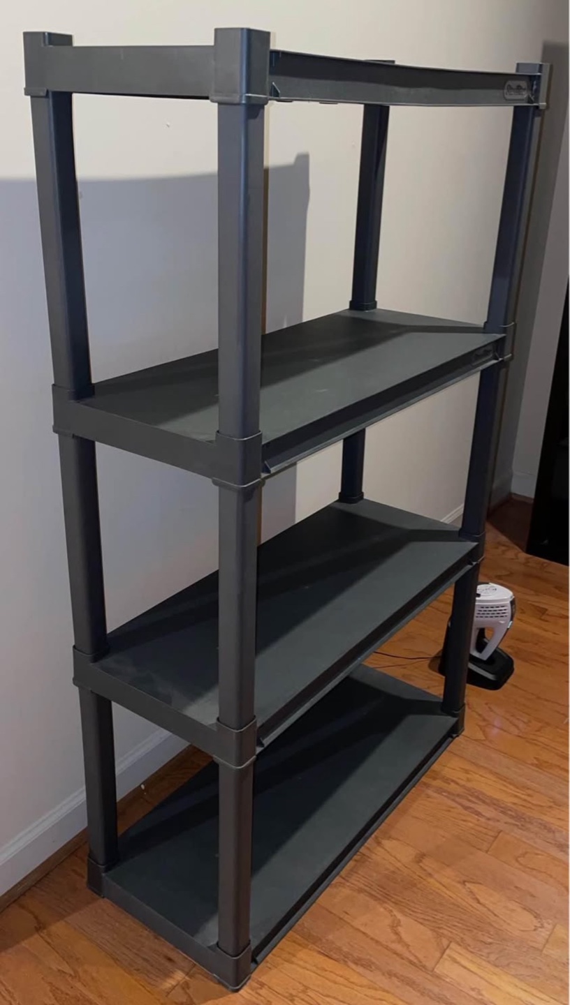 Sterilite 4-Shelf Plastic Shelving Unit - photo 2