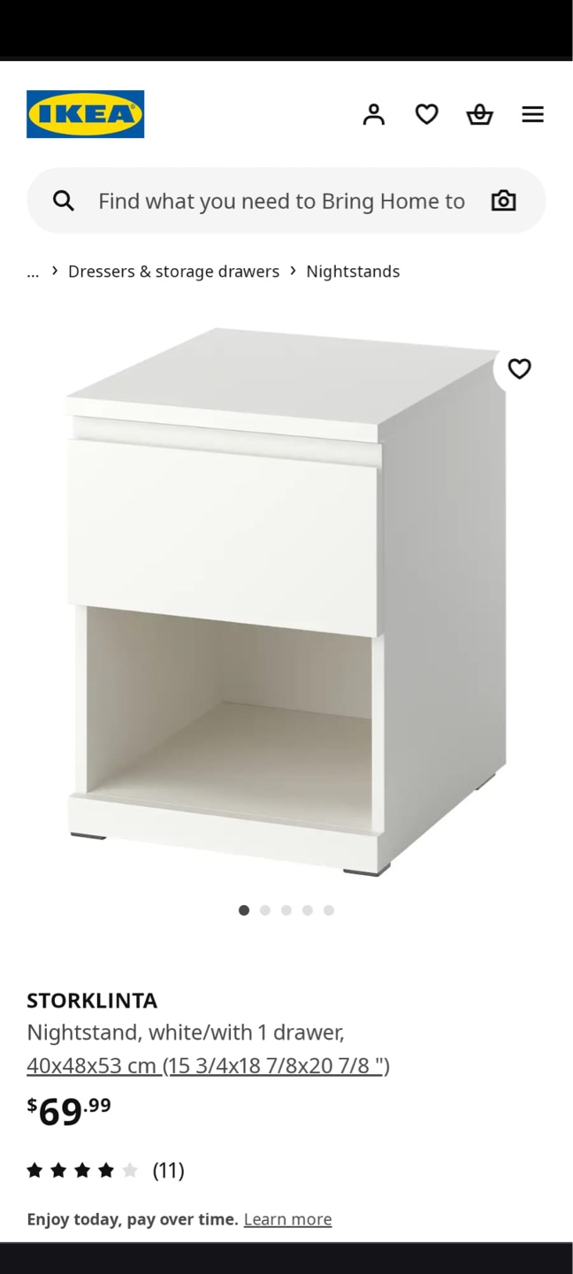 IKEA Nightstand - White - photo 3