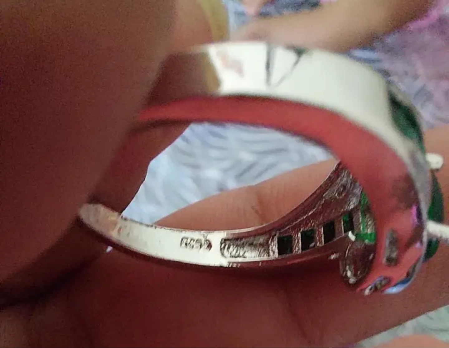 Elegant Emerald sterling silver ring - photo 4