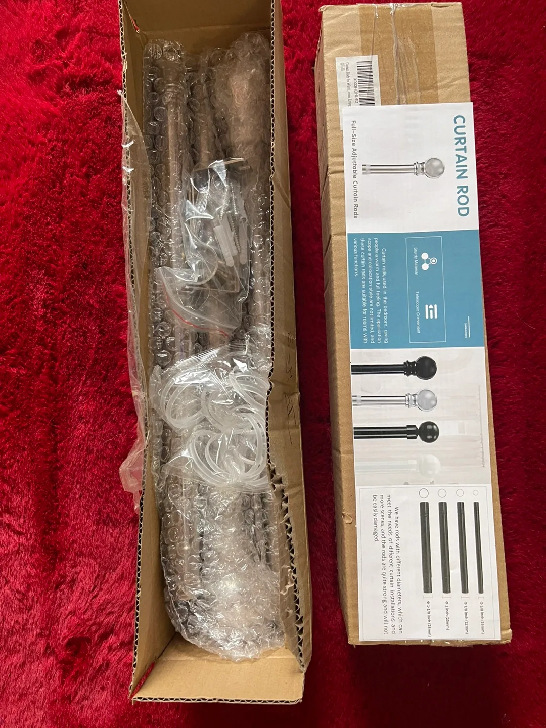 New Full Size Adjustable Curtain Rod image indicator(4)