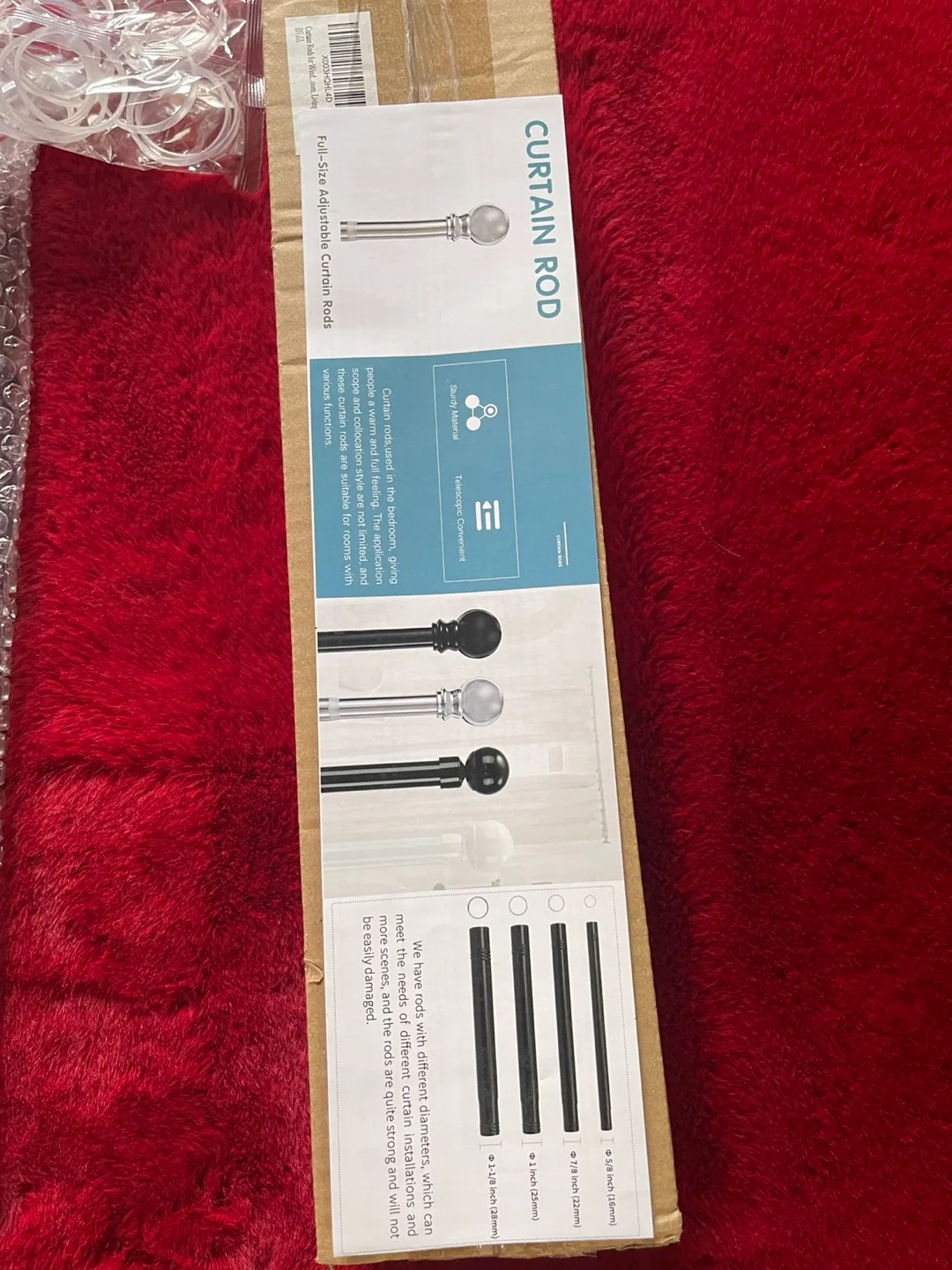 New Full Size Adjustable Curtain Rod image indicator(3)