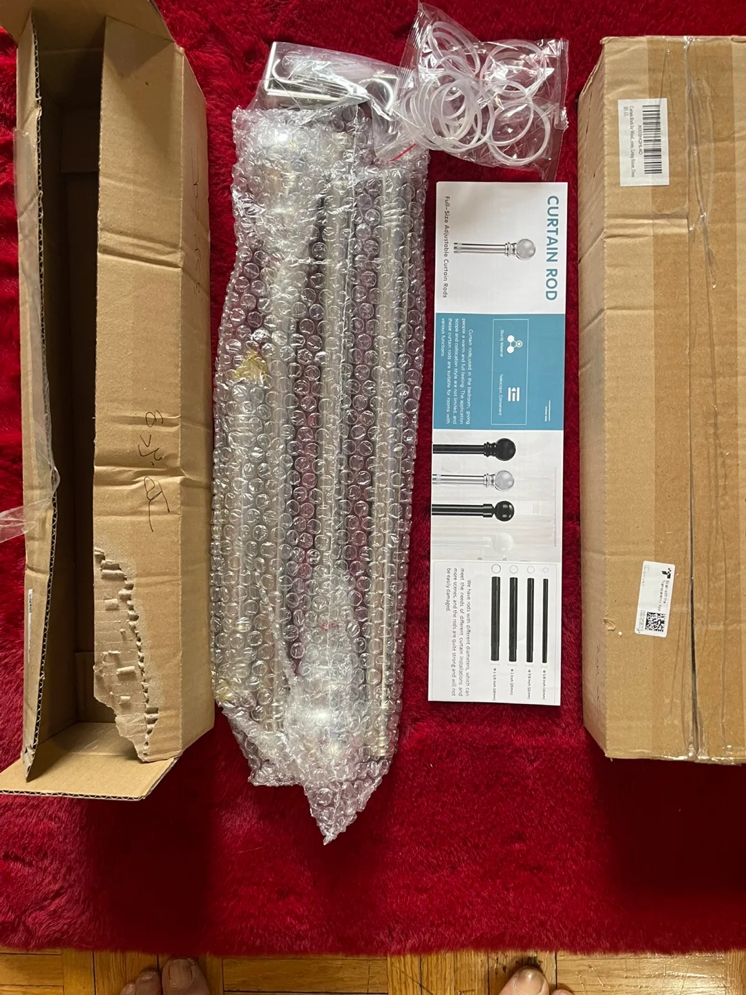 New Full Size Adjustable Curtain Rod image indicator(2)