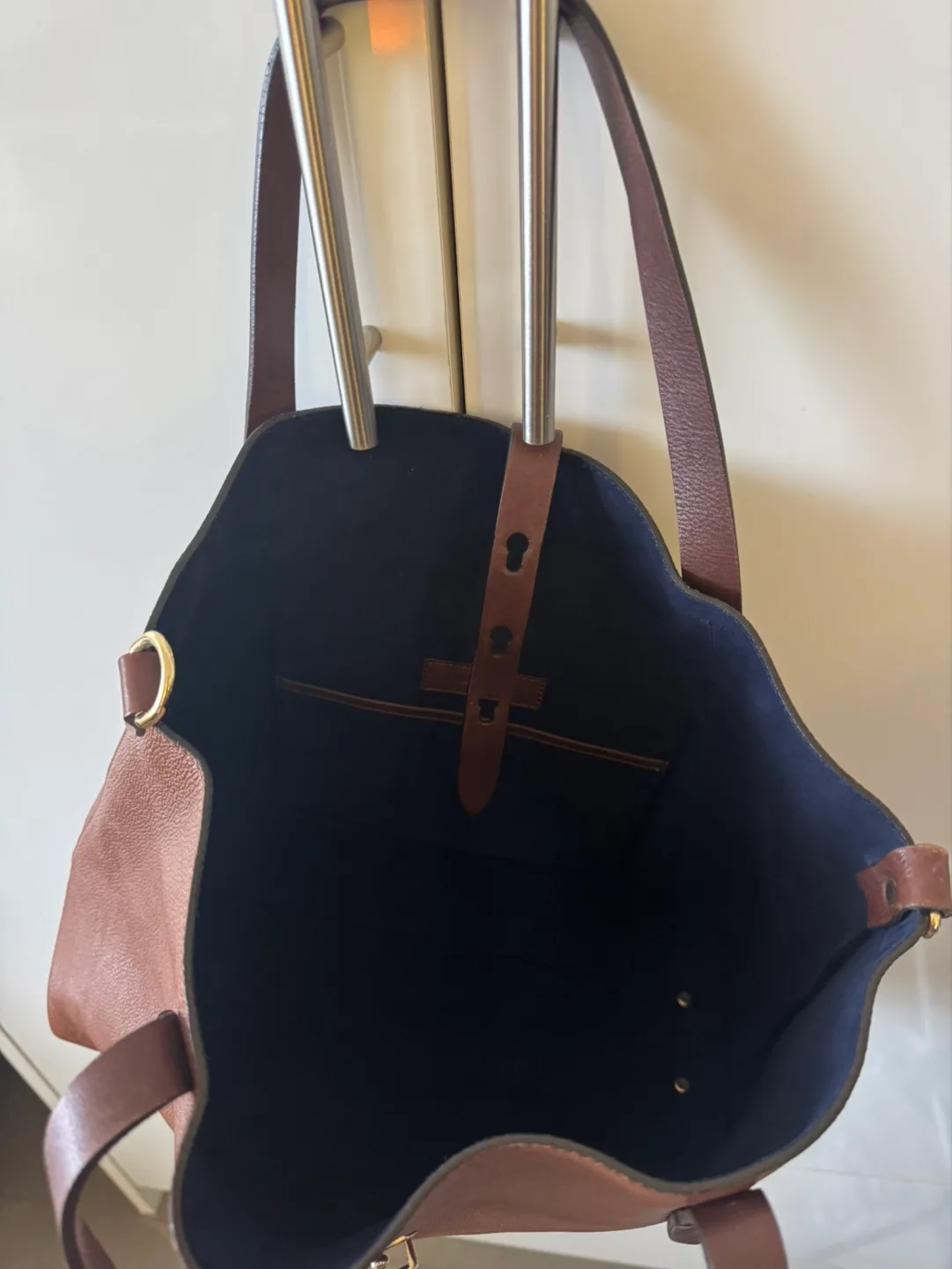 Brown Leather Tote Bag image indicator(2)