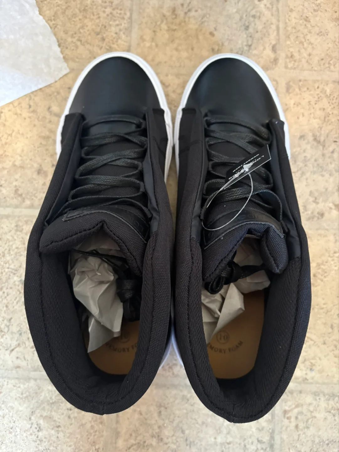 London Fog Dorance Men's Black High-Top Sneakers - Size 10M image indicator(3)