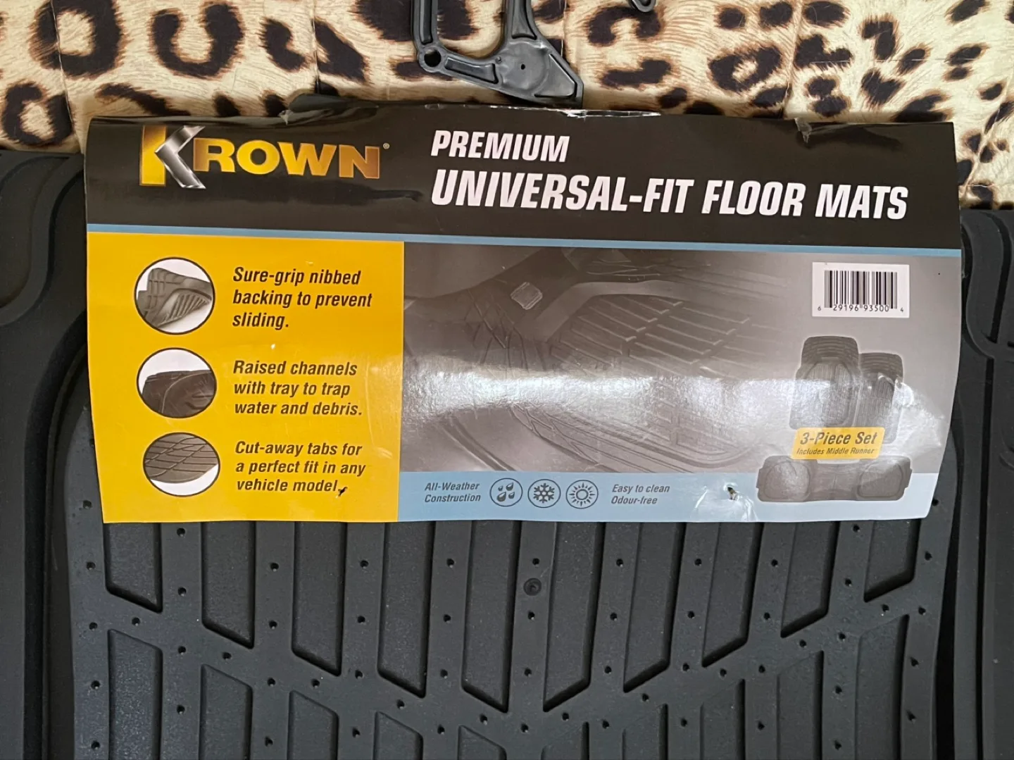 NEW Krown Premium Universal-Fit Floor Mats - 3-Piece Set image indicator(2)
