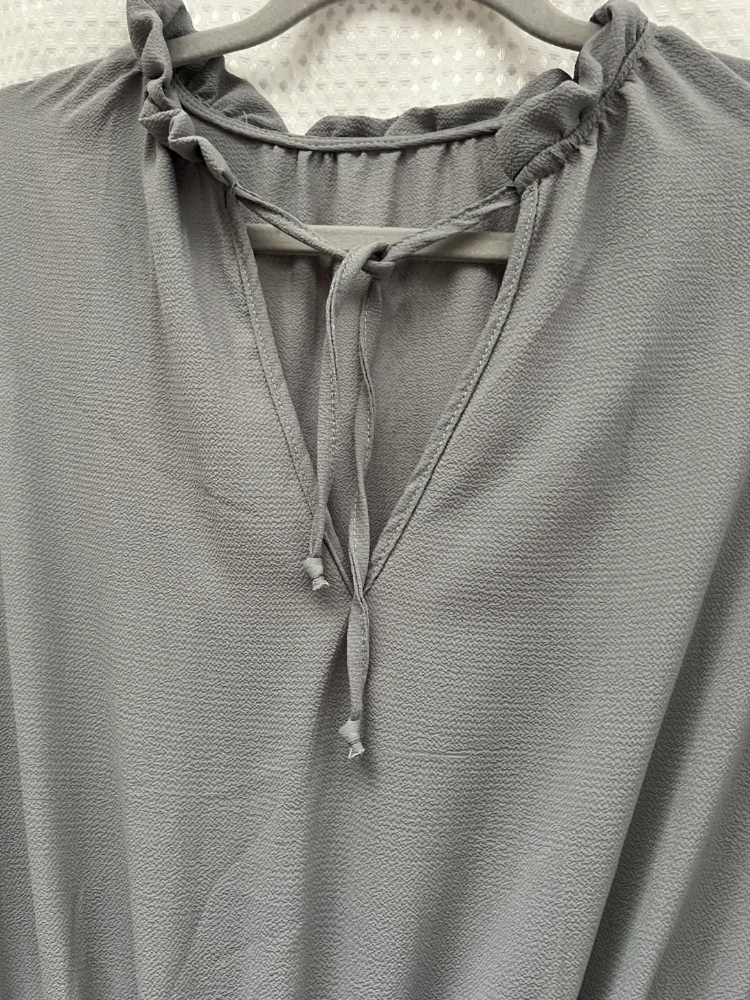 💚Grey tiered ruffle mini dress image indicator(3)