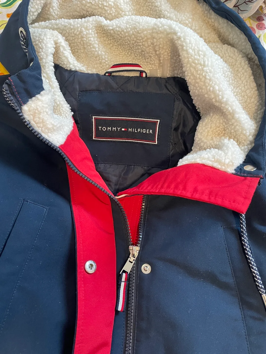 Tommy Hilfiger Navy Blue Hooded Parka 💚 image indicator(3)