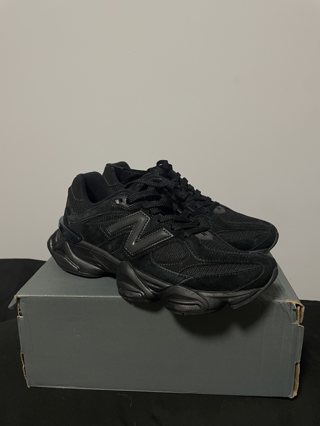 New Balance 9060 Triple Black - Size 10