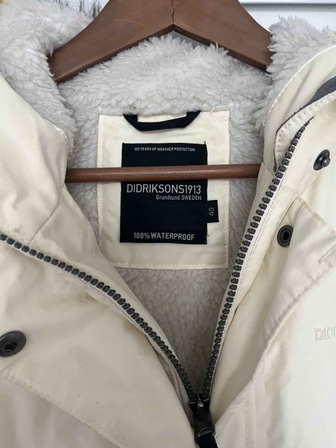 Didriksons Women's Parka - Size 40 - Off-White - photo 3