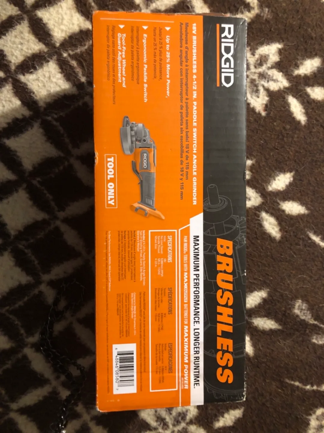 RIDGID 18V Brushless 4-1/2 in. Paddle Switch Angle Grinder image indicator(3)