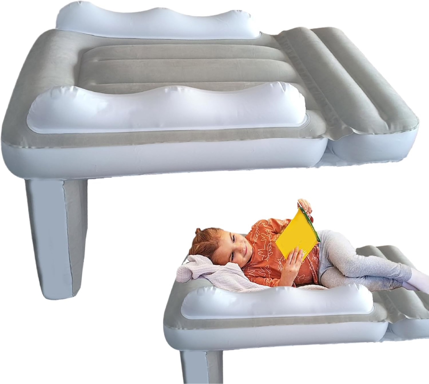 Inflatable Toddler travel Bed for airplane and car