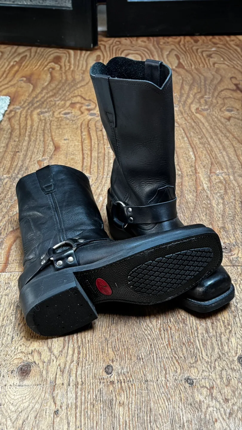 Black Leather Motorcycle Boots image indicator(2)