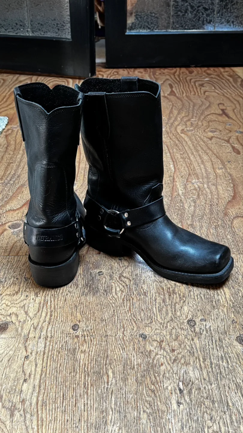 Black Leather Motorcycle Boots image indicator(3)