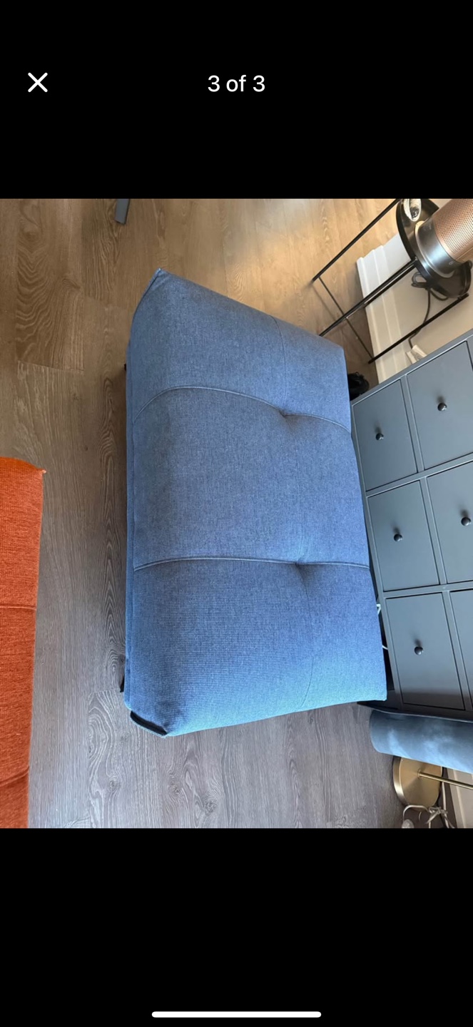 Structube Simon Ottoman - Blue - photo 3