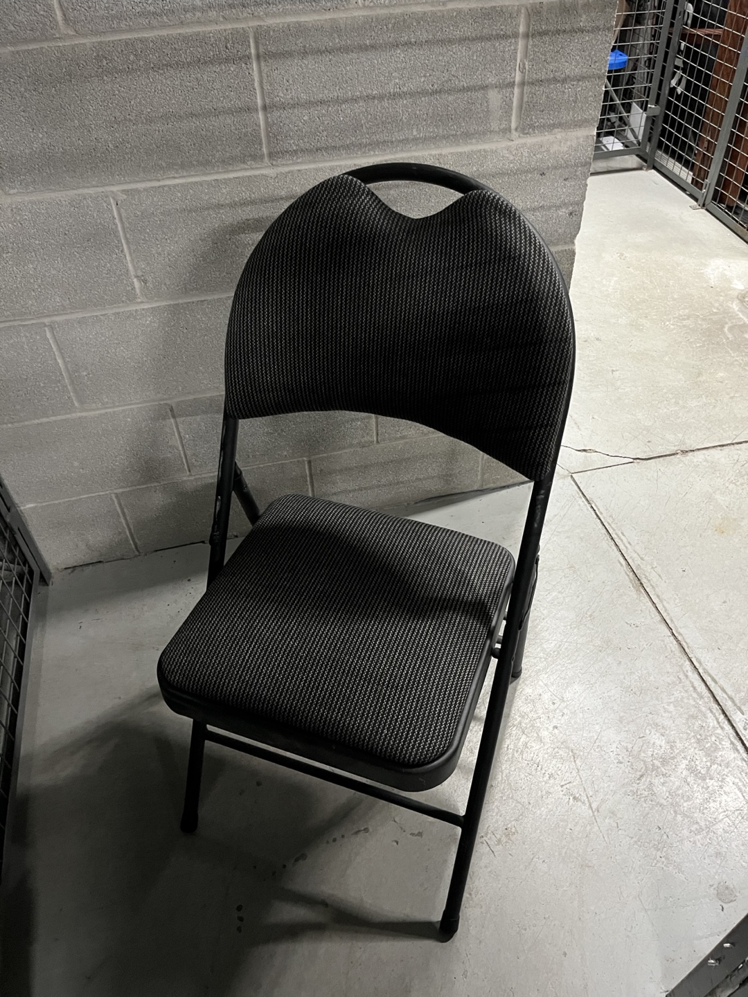 Two Black Folding Chair with Padded Seat - photo 2