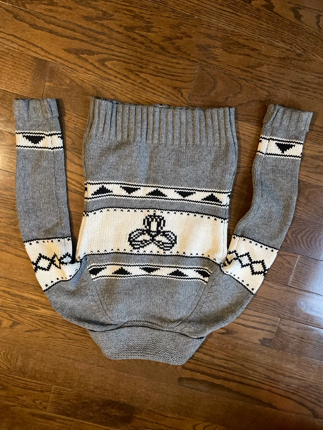 tna Size Small Grey & White Cardigan Sweater image indicator(2)