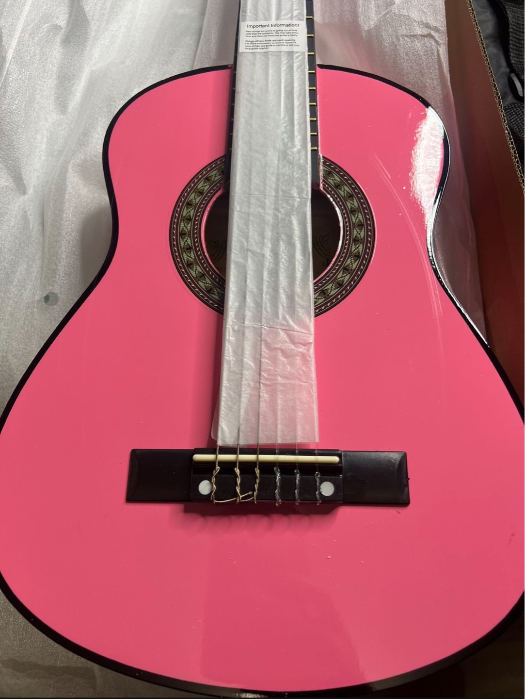 Pink Music Alley MA-51 Acoustic Guitar with Gig Bag - photo 4