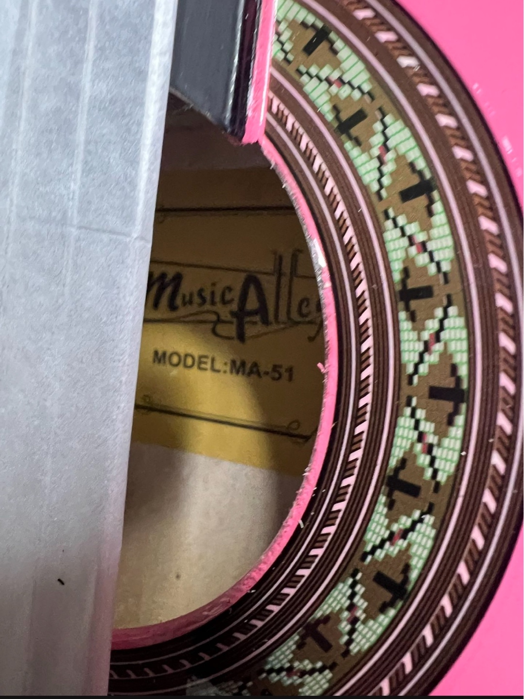 Pink Music Alley MA-51 Acoustic Guitar with Gig Bag - photo 5
