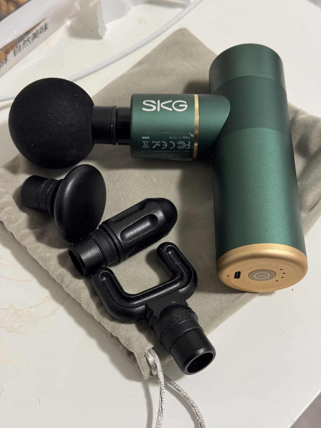 SKG Percussion Massage Gun with Attachments