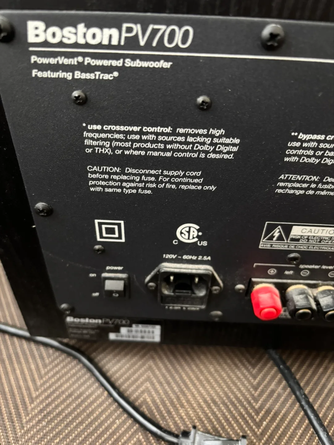 Boston Subwoofer image indicator(3)