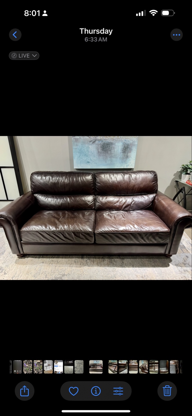 High End Genuine Leather Couch