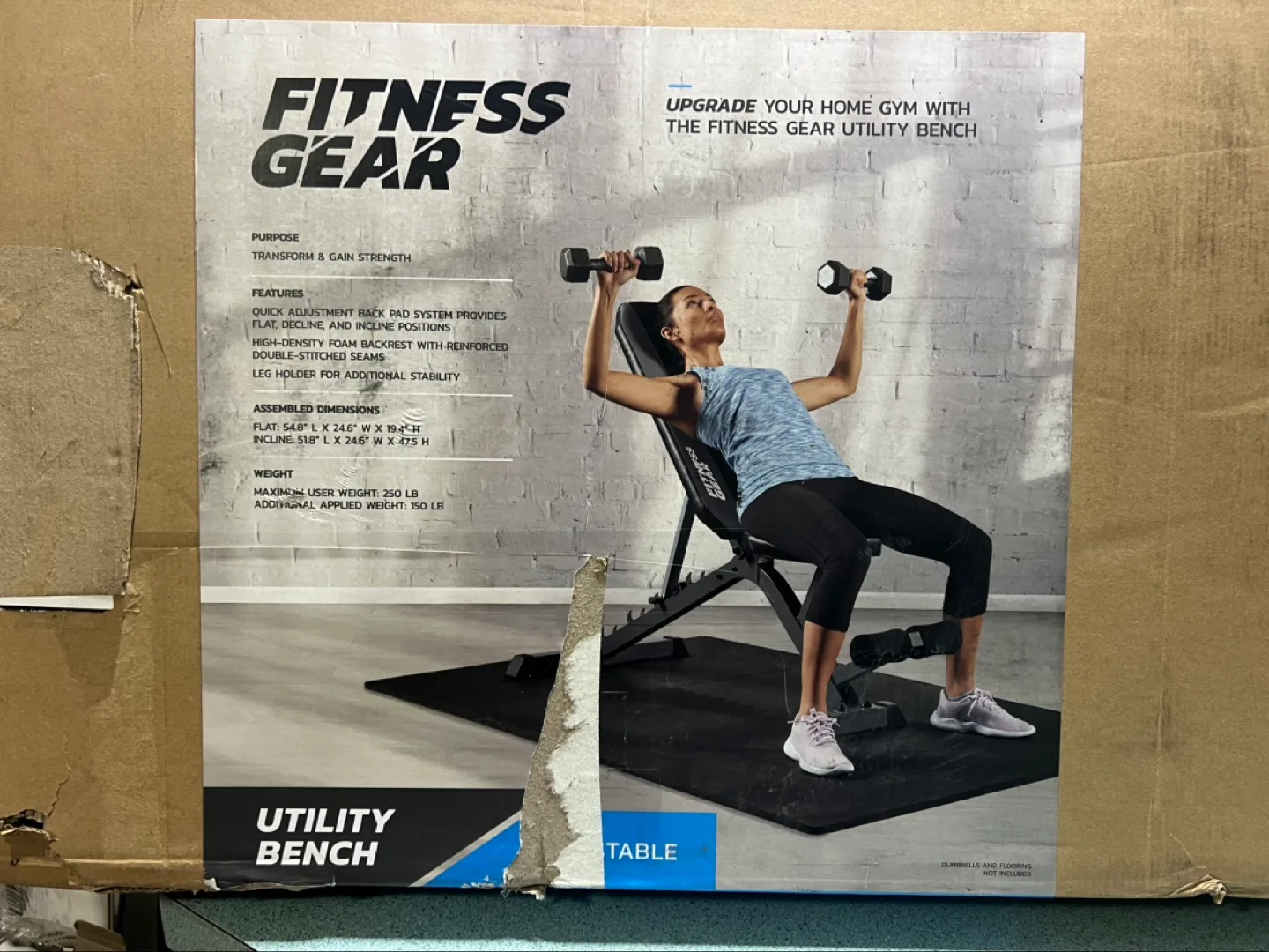 Fitness Gear Utility Bench - Adjustable Weight Bench thumbnail