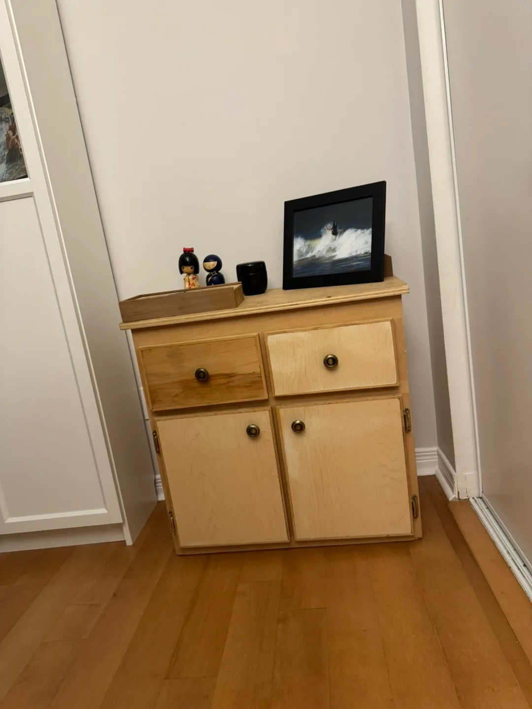 Wooden cabinet with drawers thumbnail