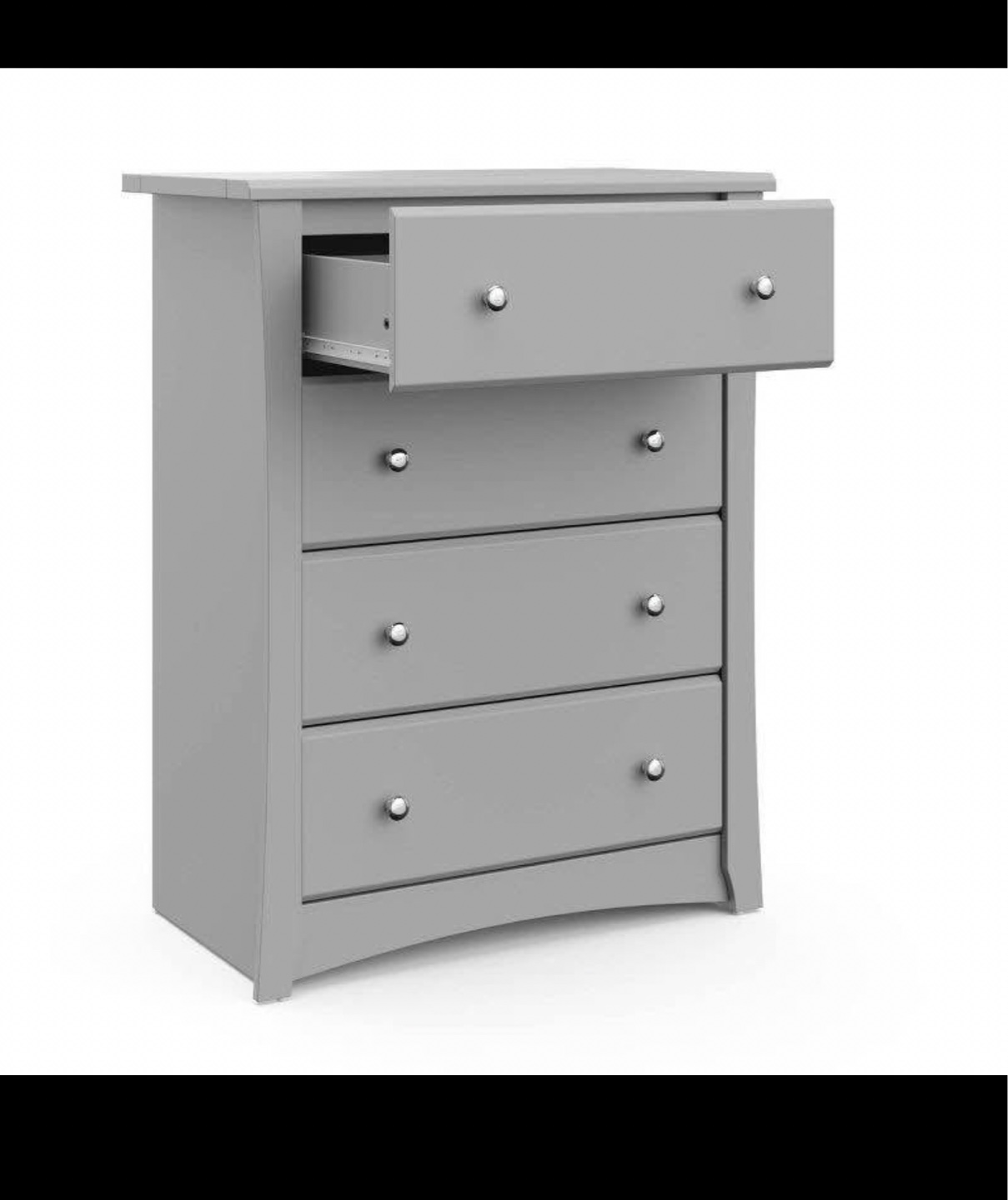 Storkcraft Crescent 4-Drawer Dresser - Pebble Gray - photo 2