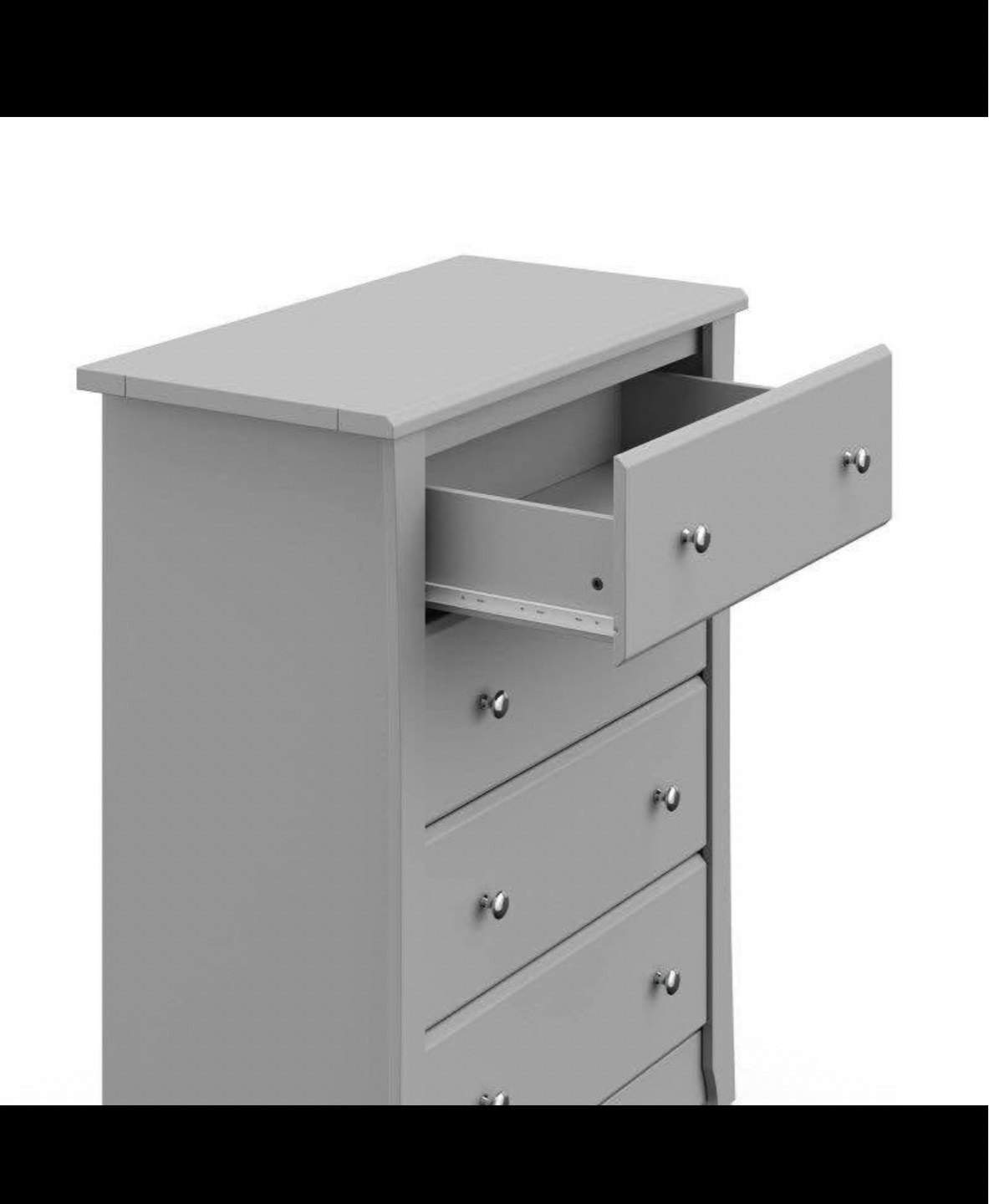 Storkcraft Crescent 4-Drawer Dresser - Pebble Gray - photo 3