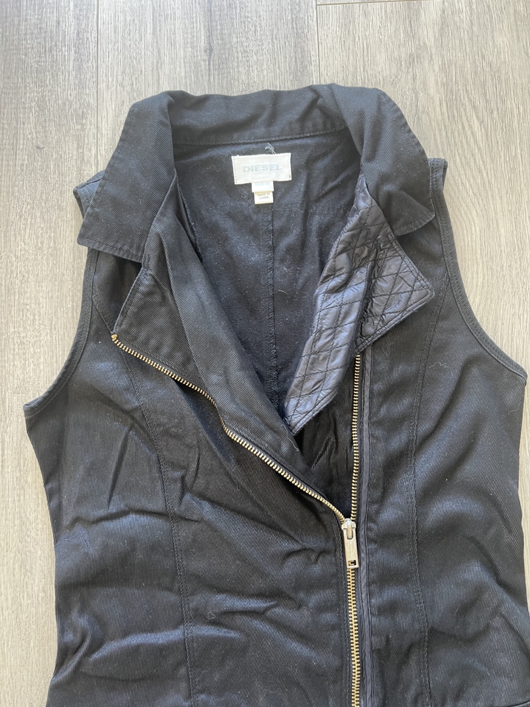 Diesel Black Denim Zip-Up Dress Youth XL/ Adult XS/S - photo 2