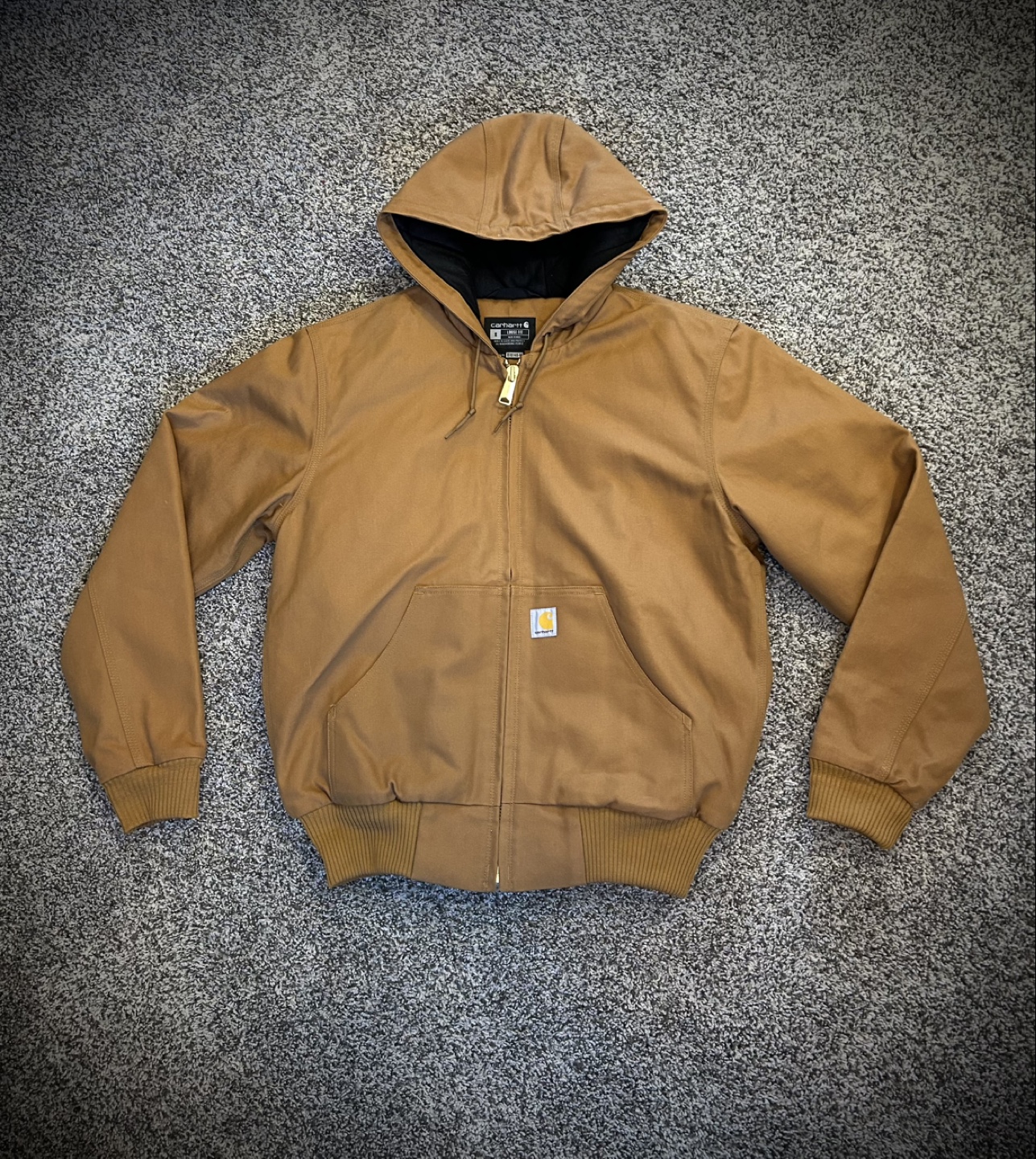 Carhartt Brown Hooded Jacket (Size Small)