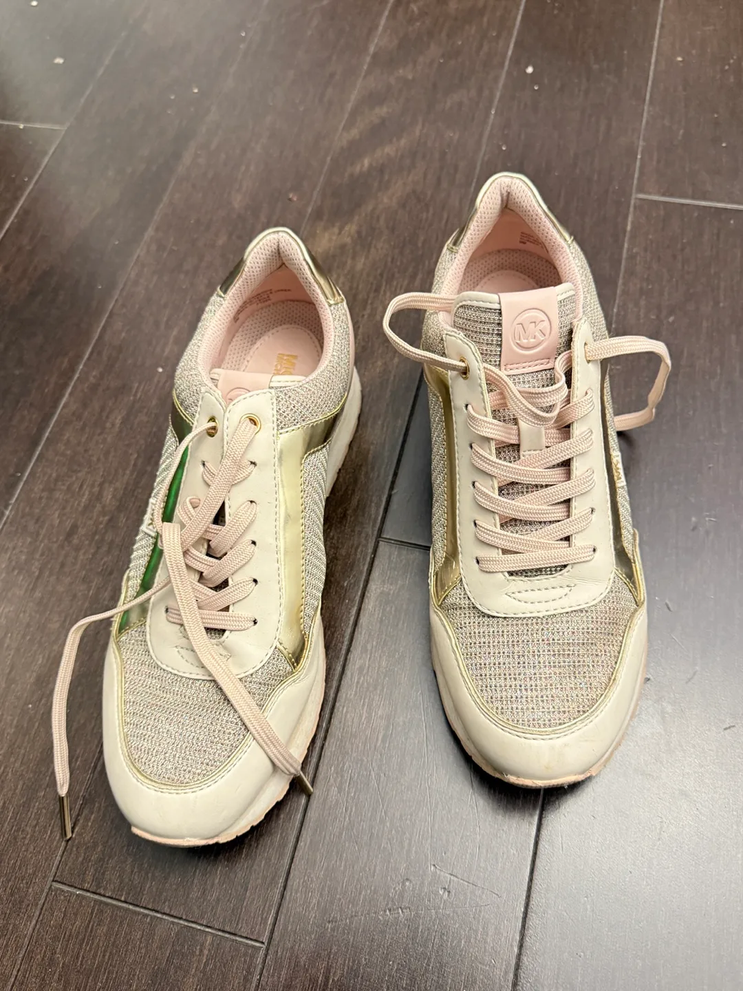Michael Kors sparkly sneakers size 9 thumbnail