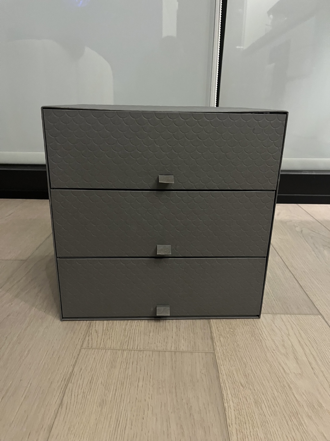 Paper and media organizer with 3 drawers, grey - photo 4