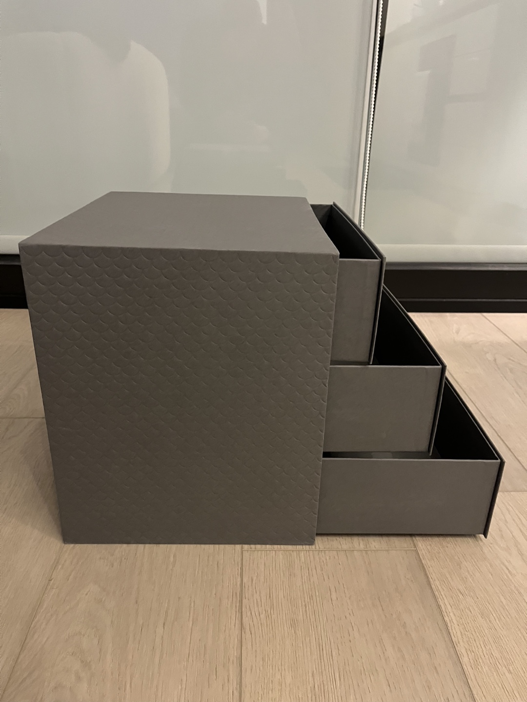 Paper and media organizer with 3 drawers, grey - photo 3