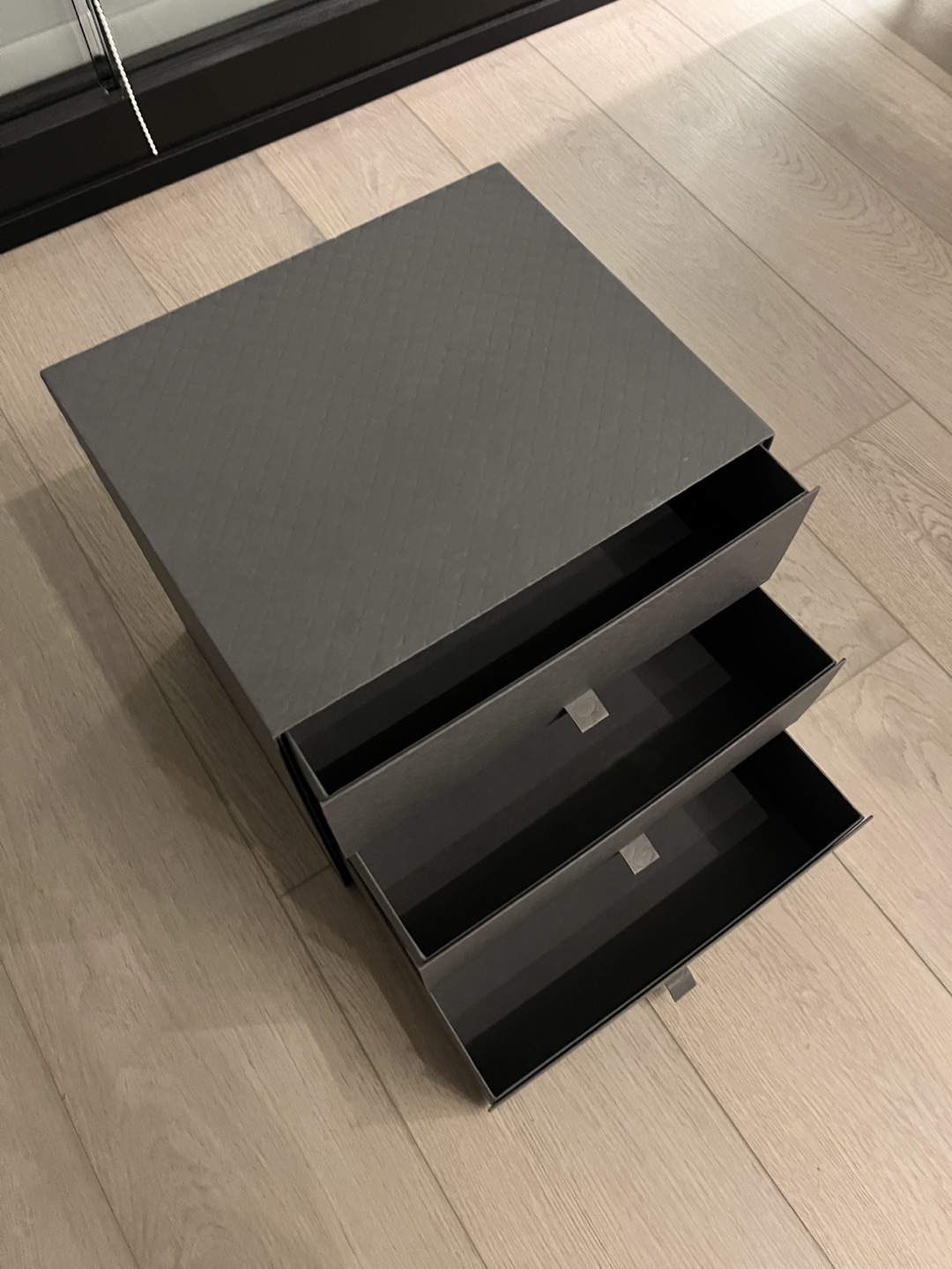 Paper and media organizer with 3 drawers, grey - photo 2