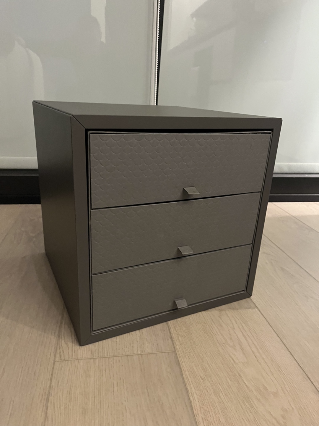 Paper and media organizer with 3 drawers, grey - photo 5