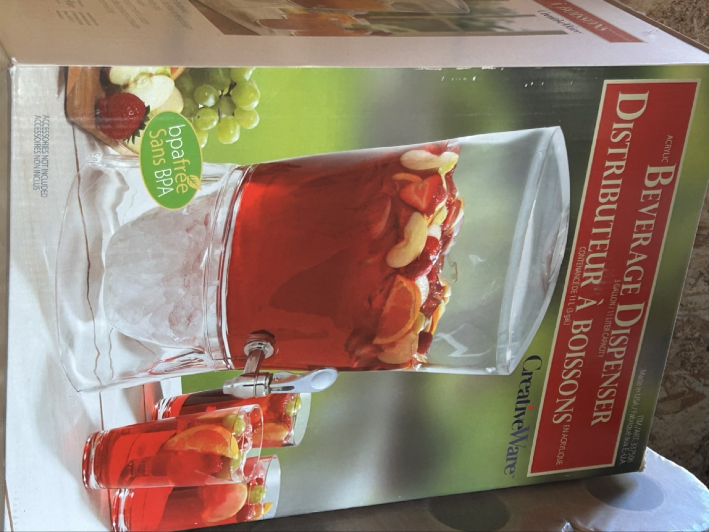 CreativeWare 3 Gallon Beverage Dispenser