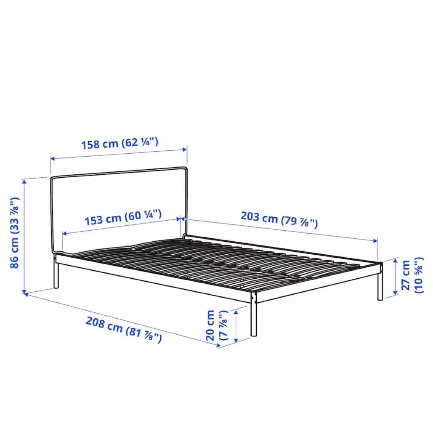 IKEA KLEPPSTAD Queen Bed Frame image indicator(3)