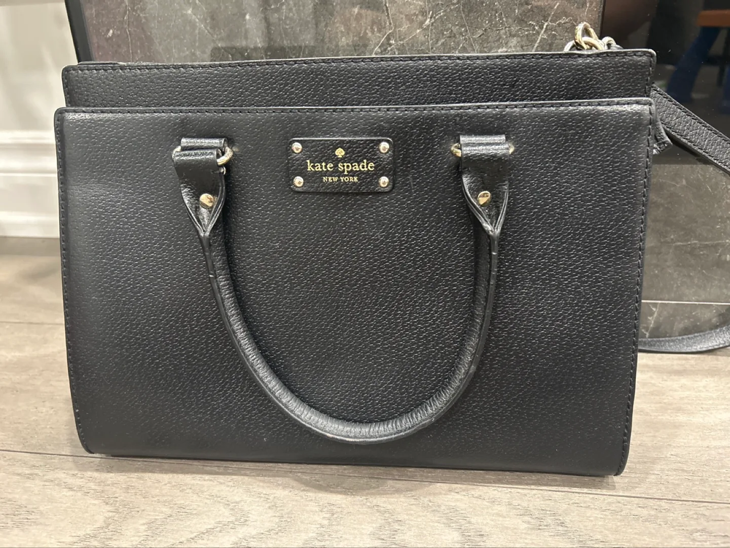 Kate Spade New York Black Leather Handbag thumbnail