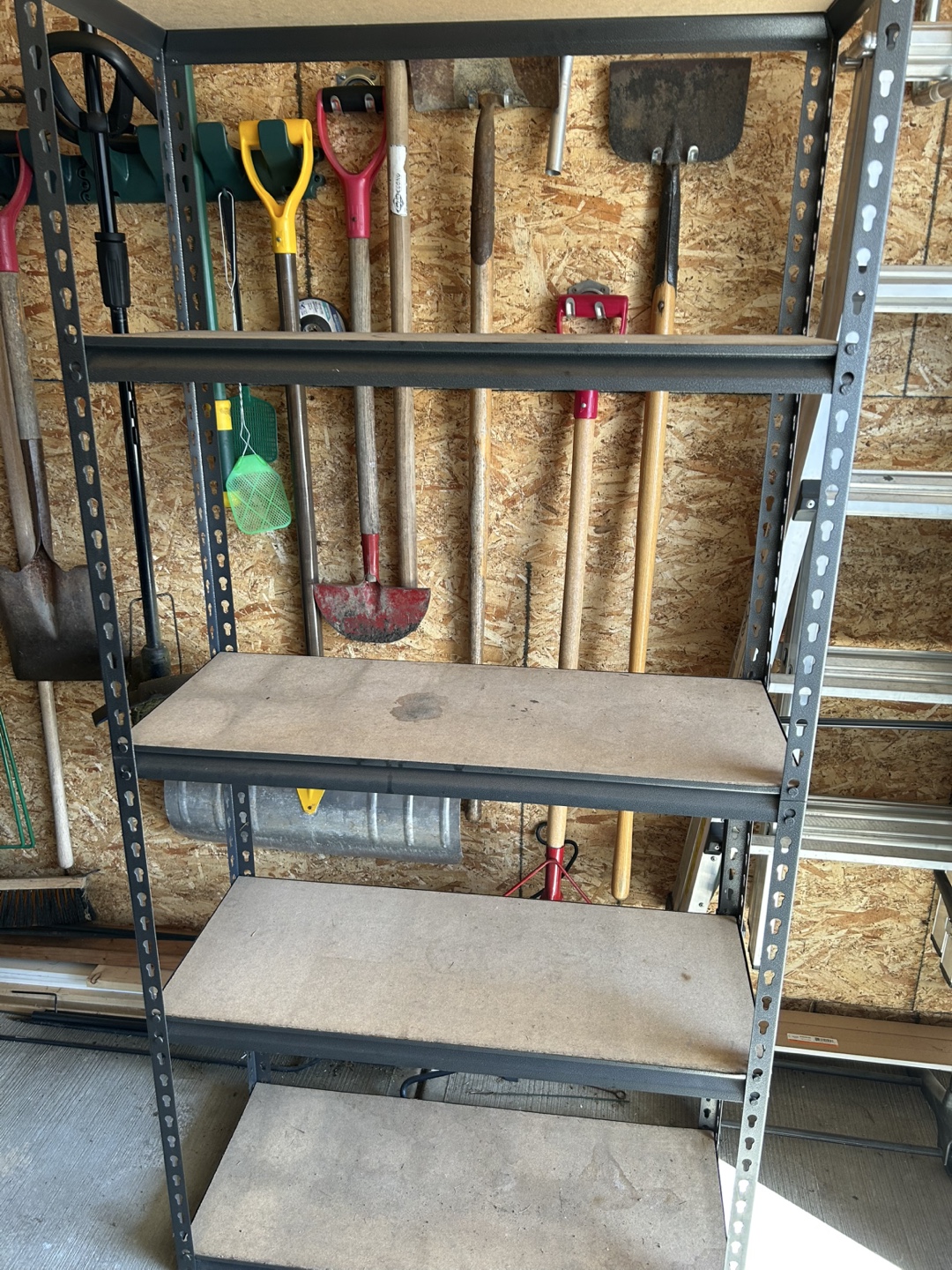 Heavy-duty 3-shelf metal storage rack