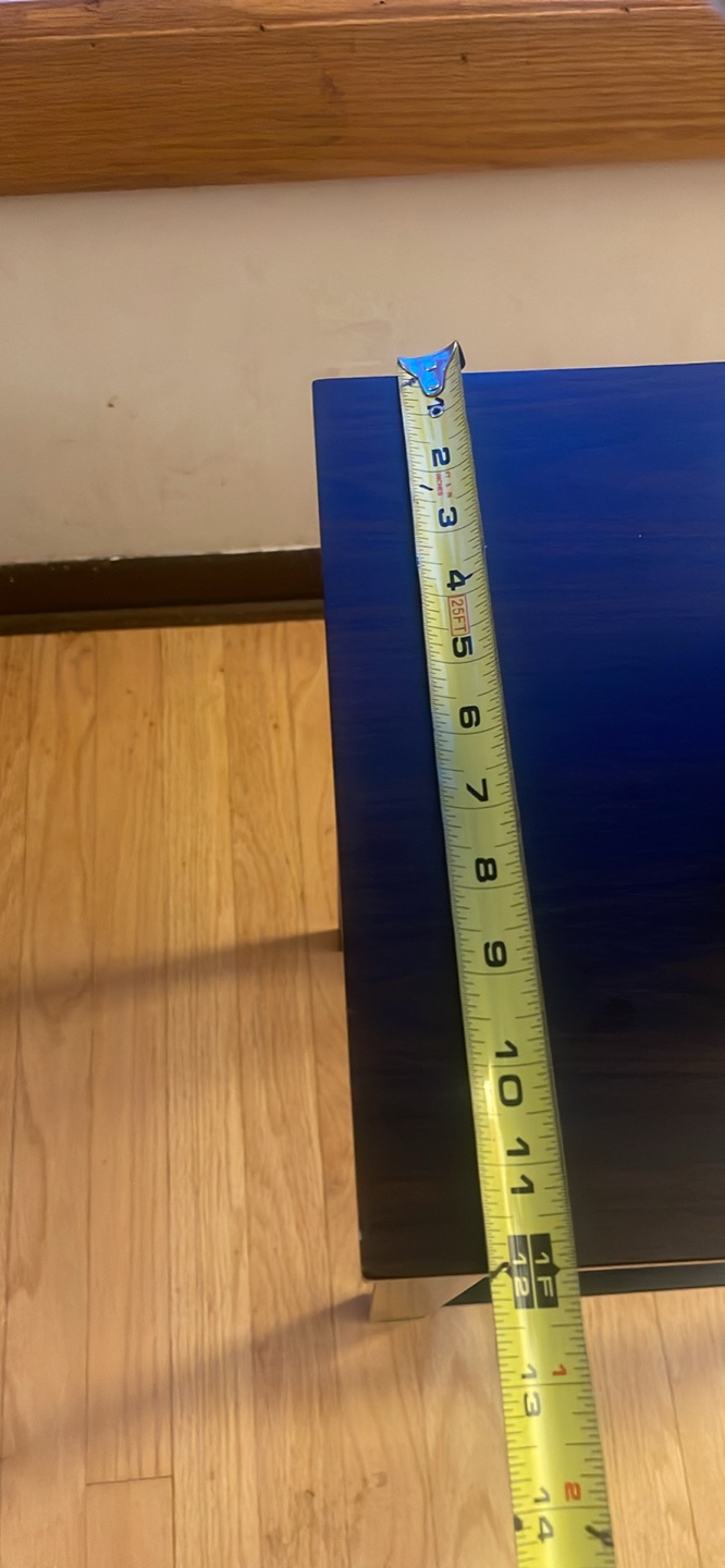 Dark Wood End Table with Metal Frame - photo 5