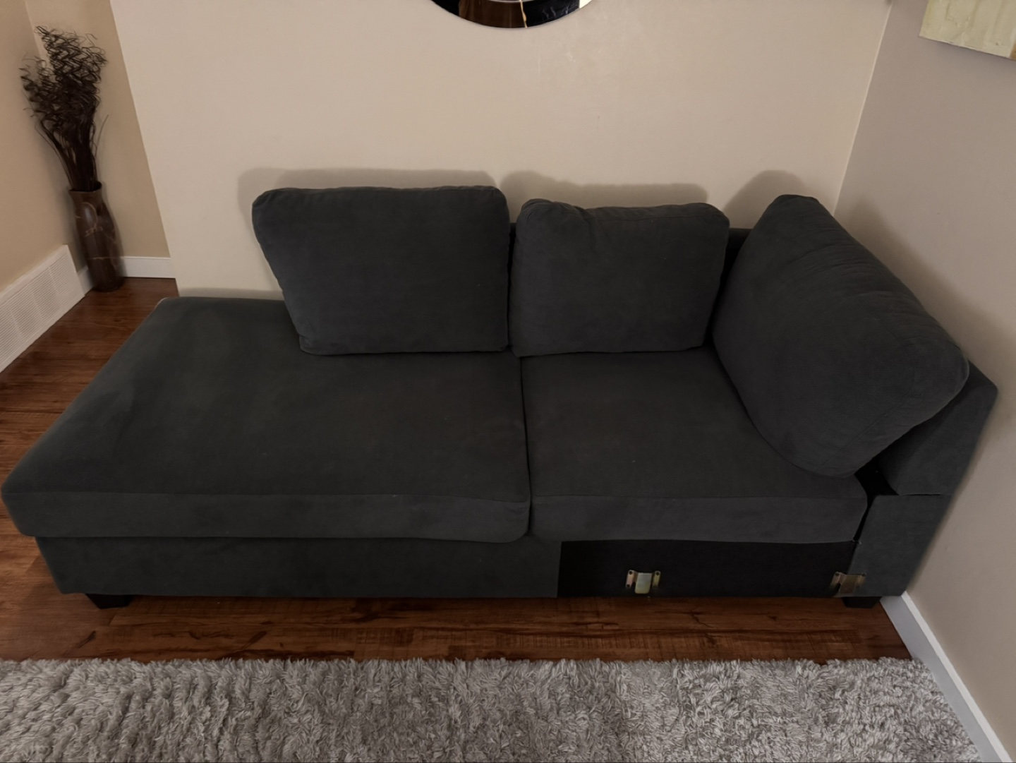IFurniture Newton Sectional Sofa - Dark Grey - photo 2