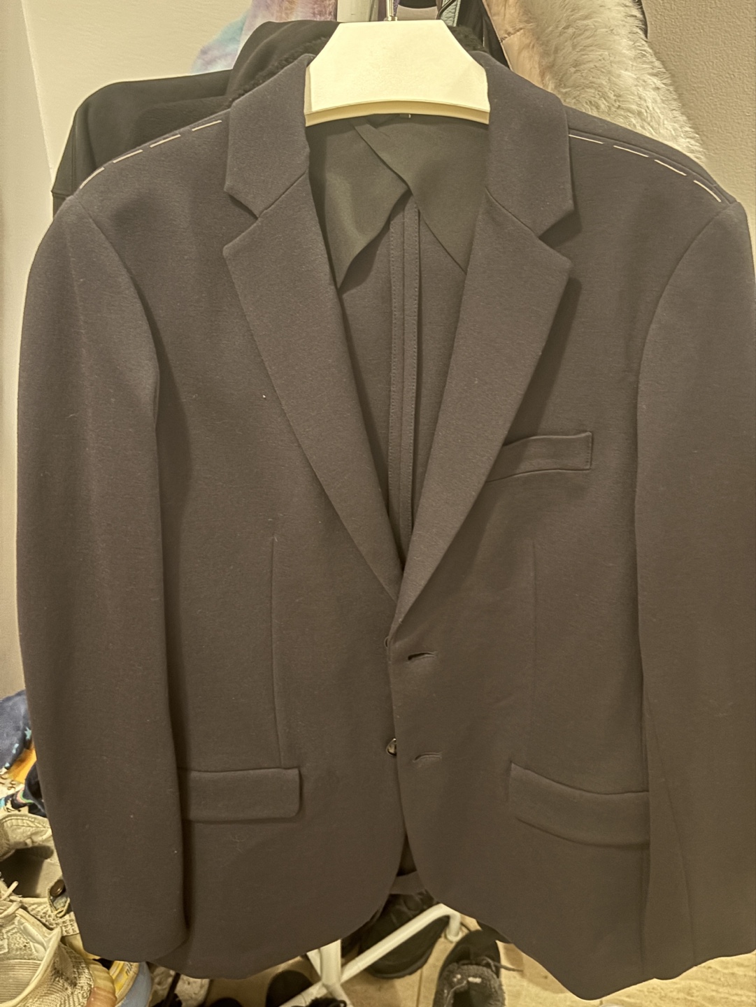 Emporio Armani Men's Dark Navy Blue Blazer Jacket